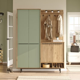 Hanah Home Recibidor OS1-SY Roble y Verde